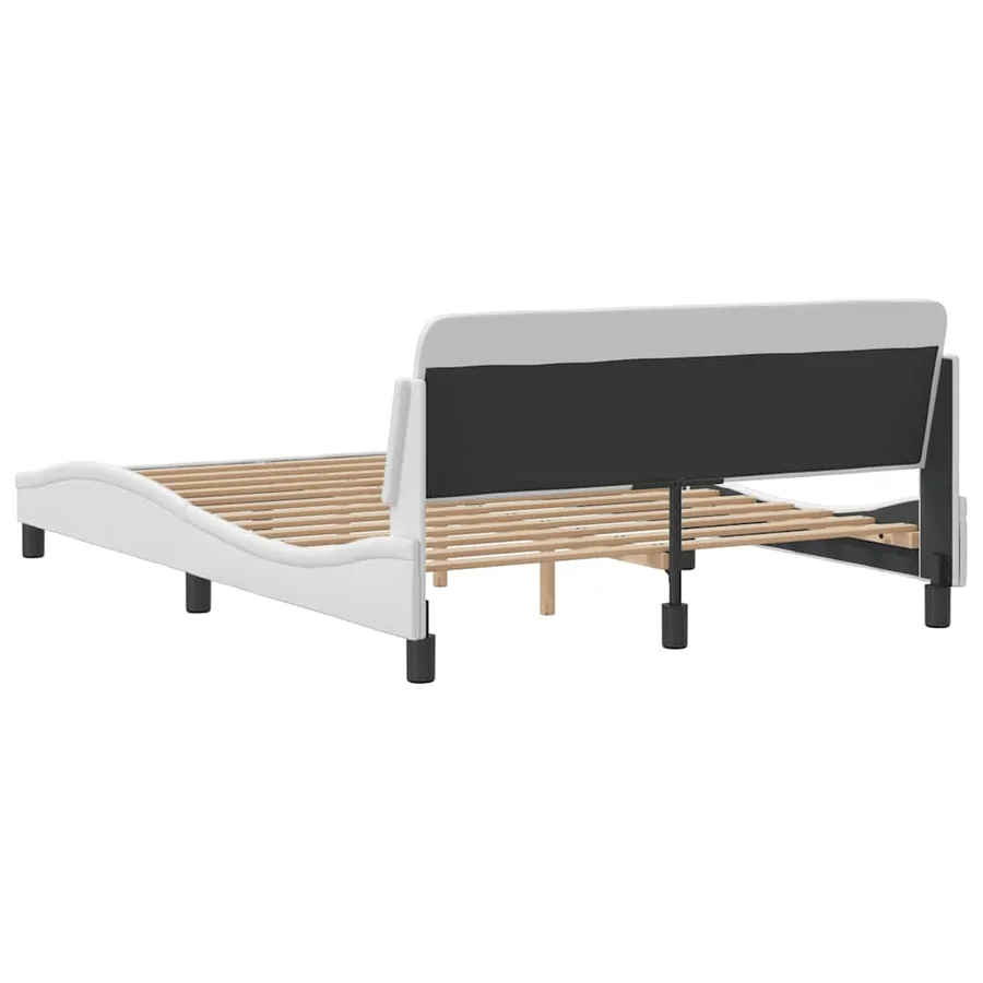 Cadre de lit Dover blanc 120x200 cm similicuir - 6