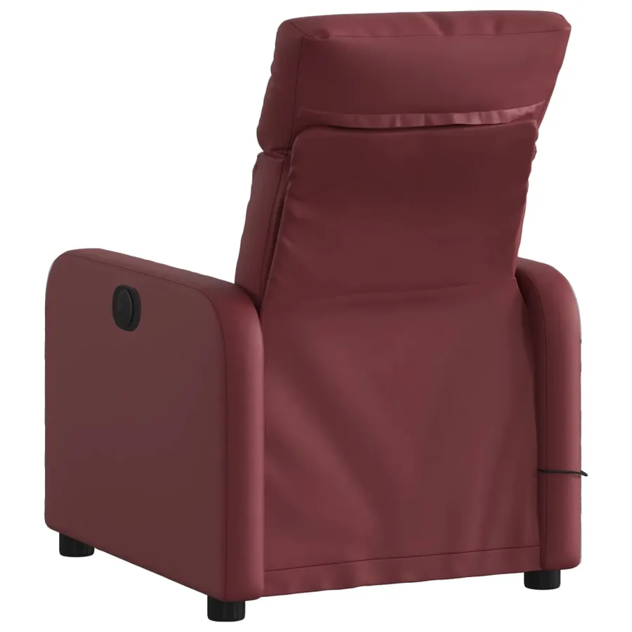 Fauteuil de massage inclinable Rouge bordeaux Similicuir - 4