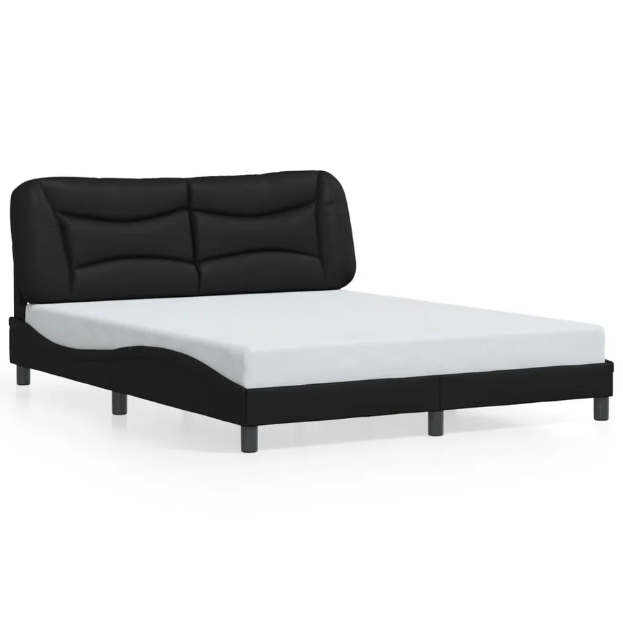 Cadre de lit avec LED sans matelas Hvar noir 160x200 cm - 5