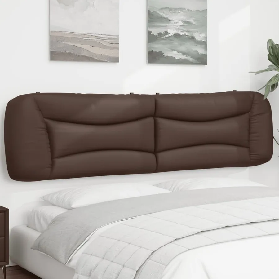 Coussin de tête de lit Hvar marron 200 cm similicuir