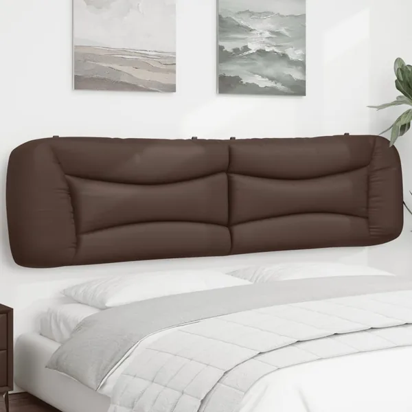 Coussin de tête de lit Hvar marron 200 cm similicuir