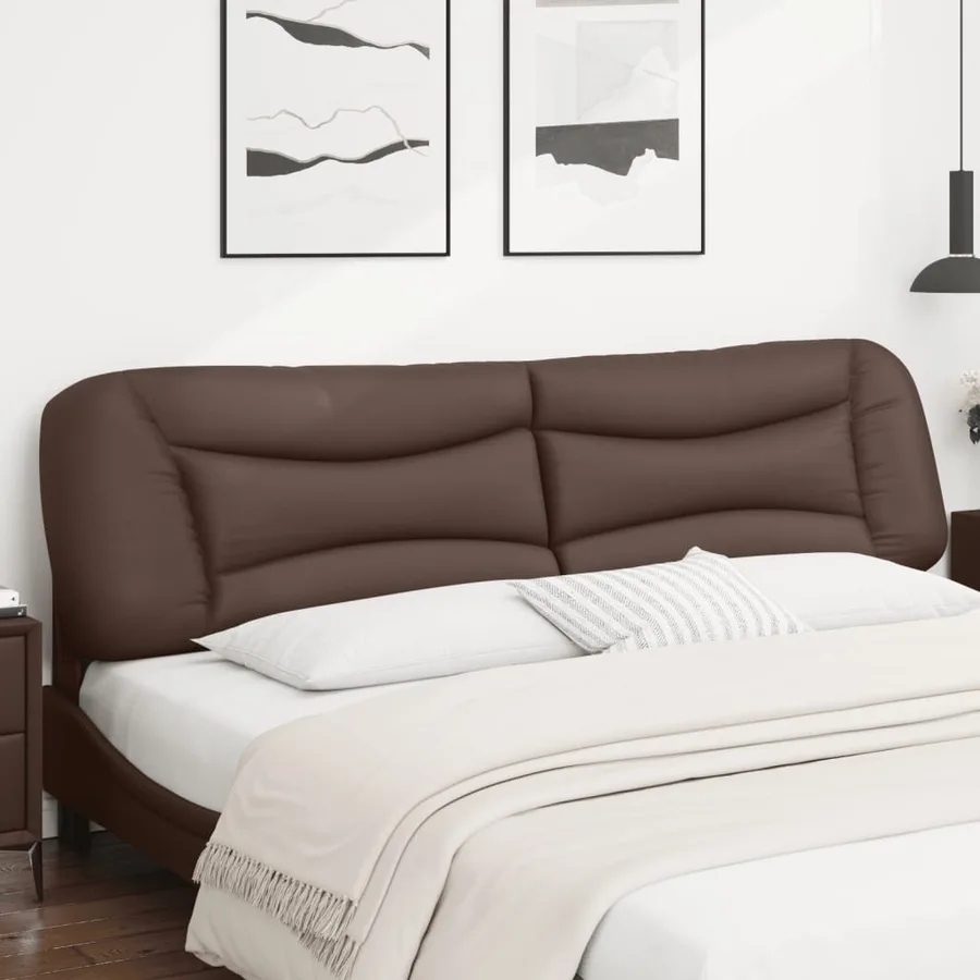 Coussin de tête de lit Hvar marron 200 cm similicuir - 3
