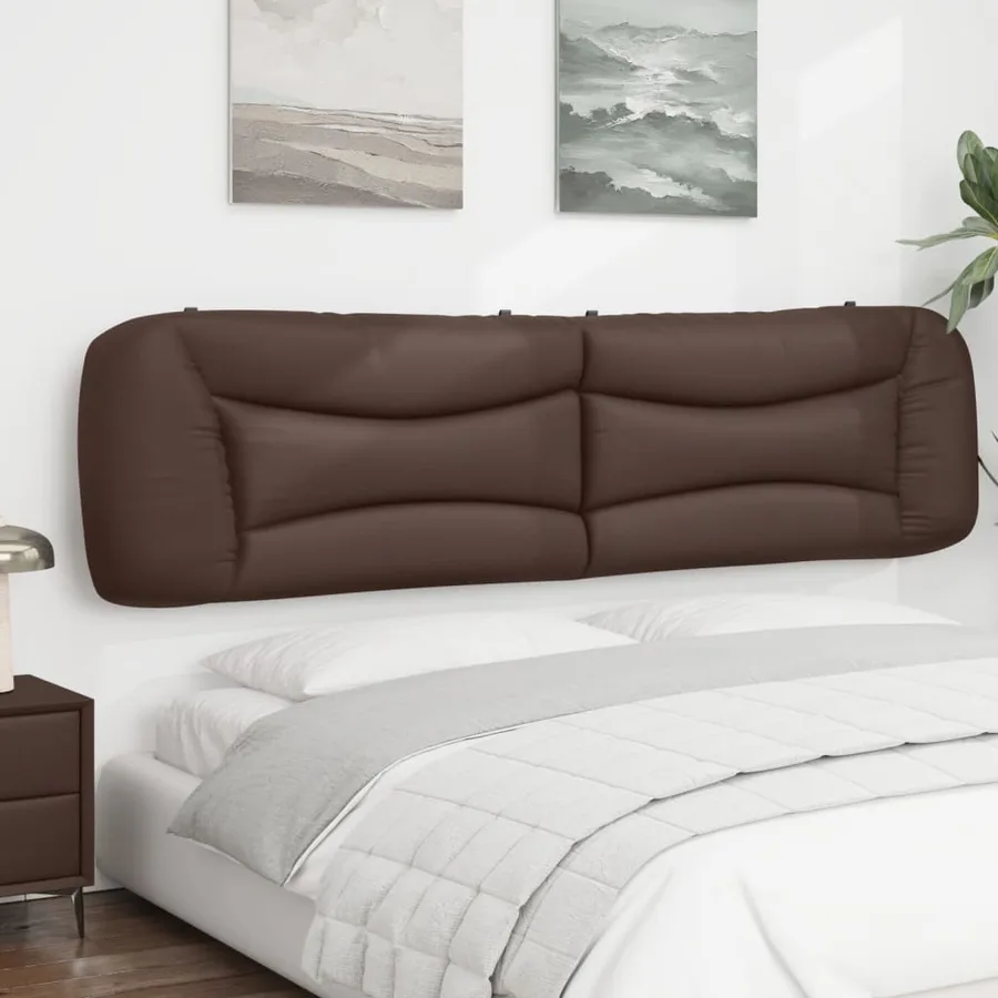 Coussin de tête de lit Hvar marron 200 cm similicuir - 4