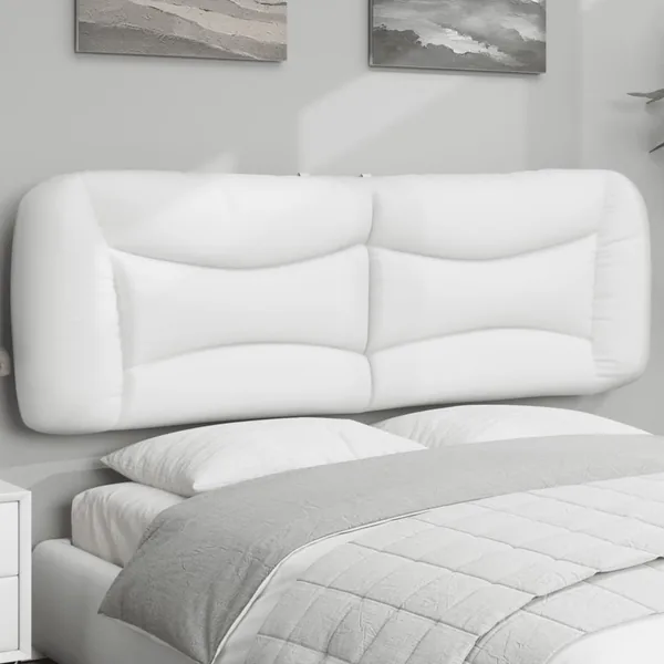 Coussin de tête de lit Hvar blanc 160 cm similicuir