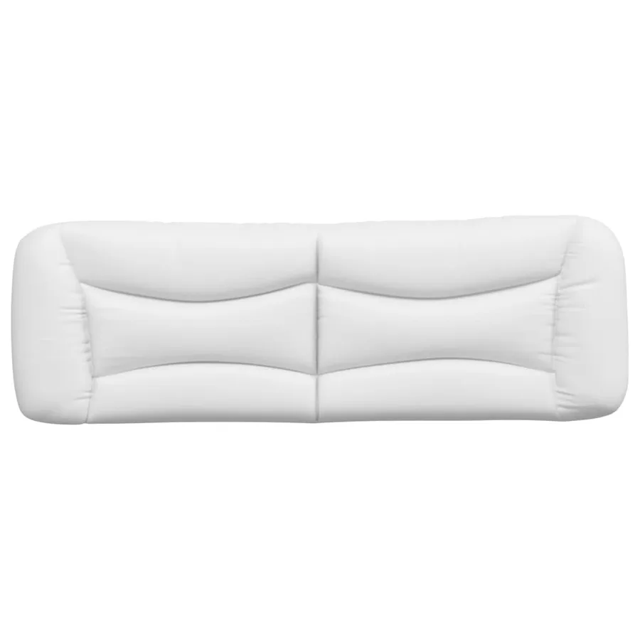 Coussin de tête de lit Hvar blanc 160 cm similicuir - 5
