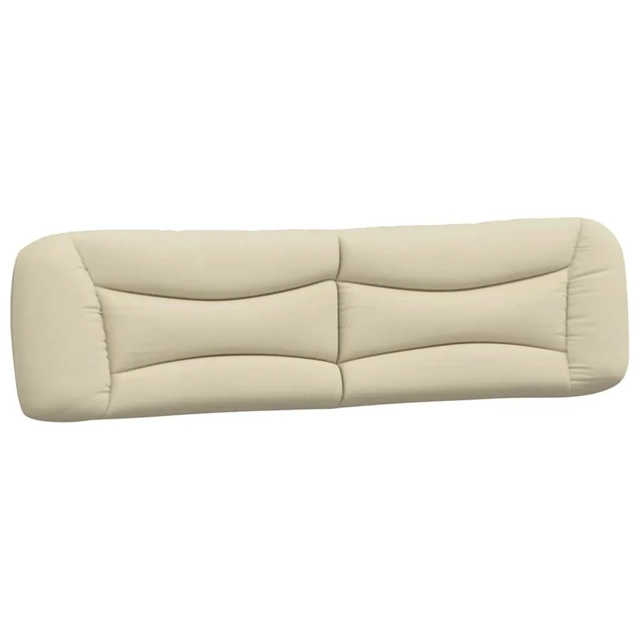Cadre de lit sans matelas Hvar crème 200x200 cm tissu - 8