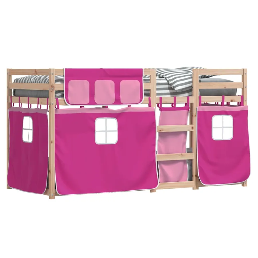 Lit superposé sans matelas 90x190 cm bois de pin massif - 4