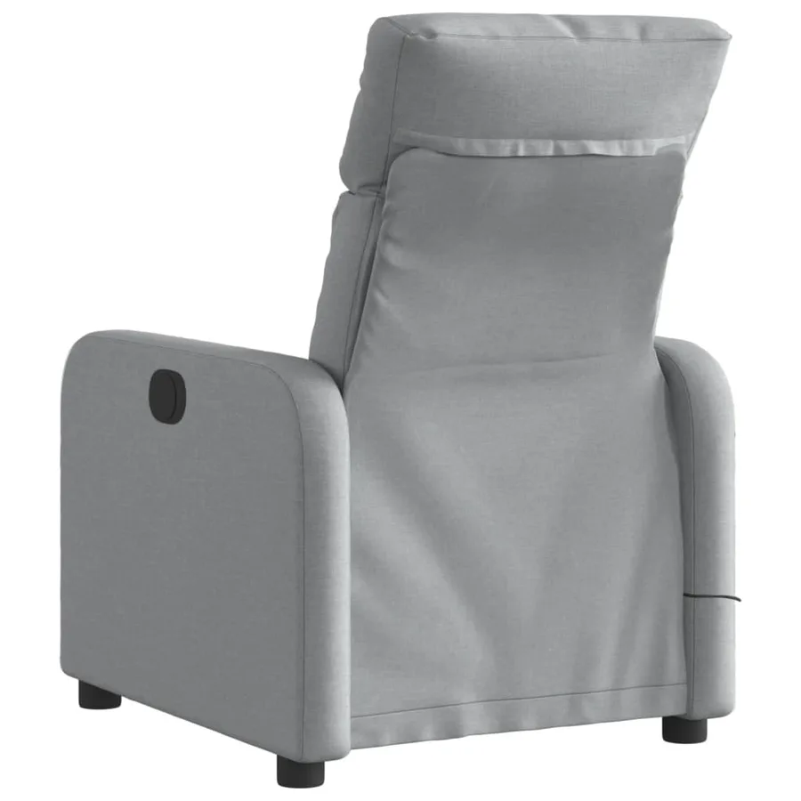 Fauteuil de massage inclinable électrique gris clair tissu - 5