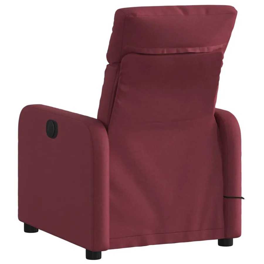 Fauteuil de massage inclinable Rouge bordeaux Tissu - 4