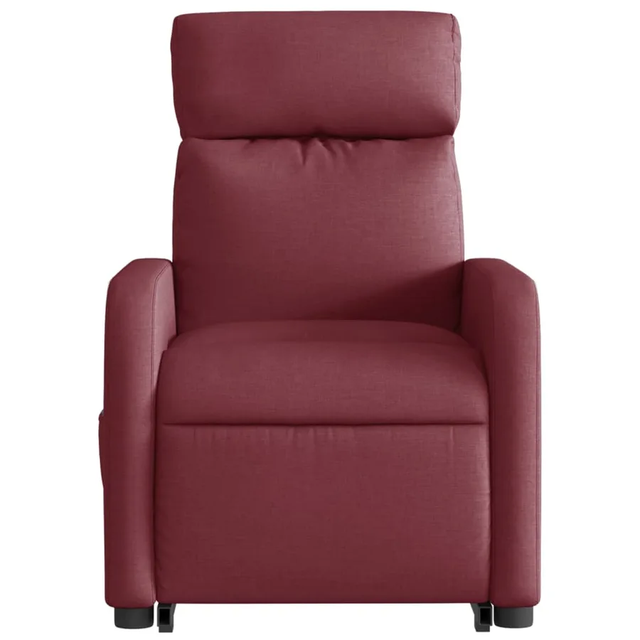 Fauteuil inclinable de massage électrique Rouge bordeaux Tissu - 9
