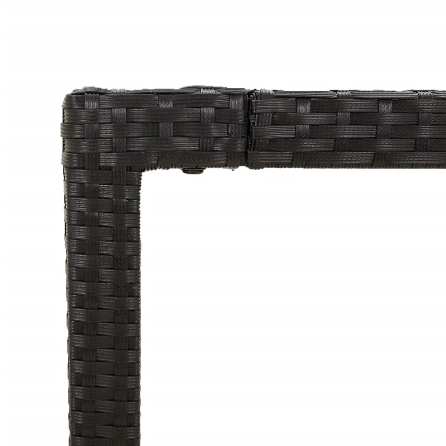 Ensemble à manger de jardin avec coussins 3 pcs Noir - 8