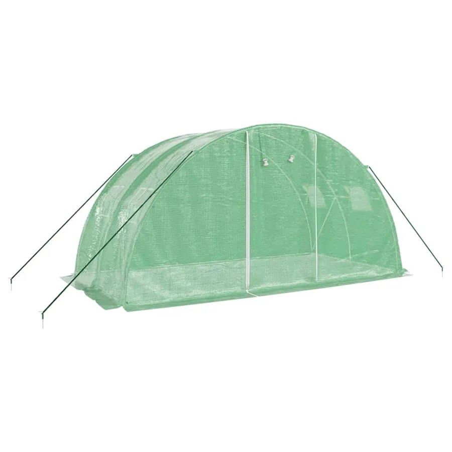 Serre avec cadre en acier vert 8 m² 4x2x2 m - 3