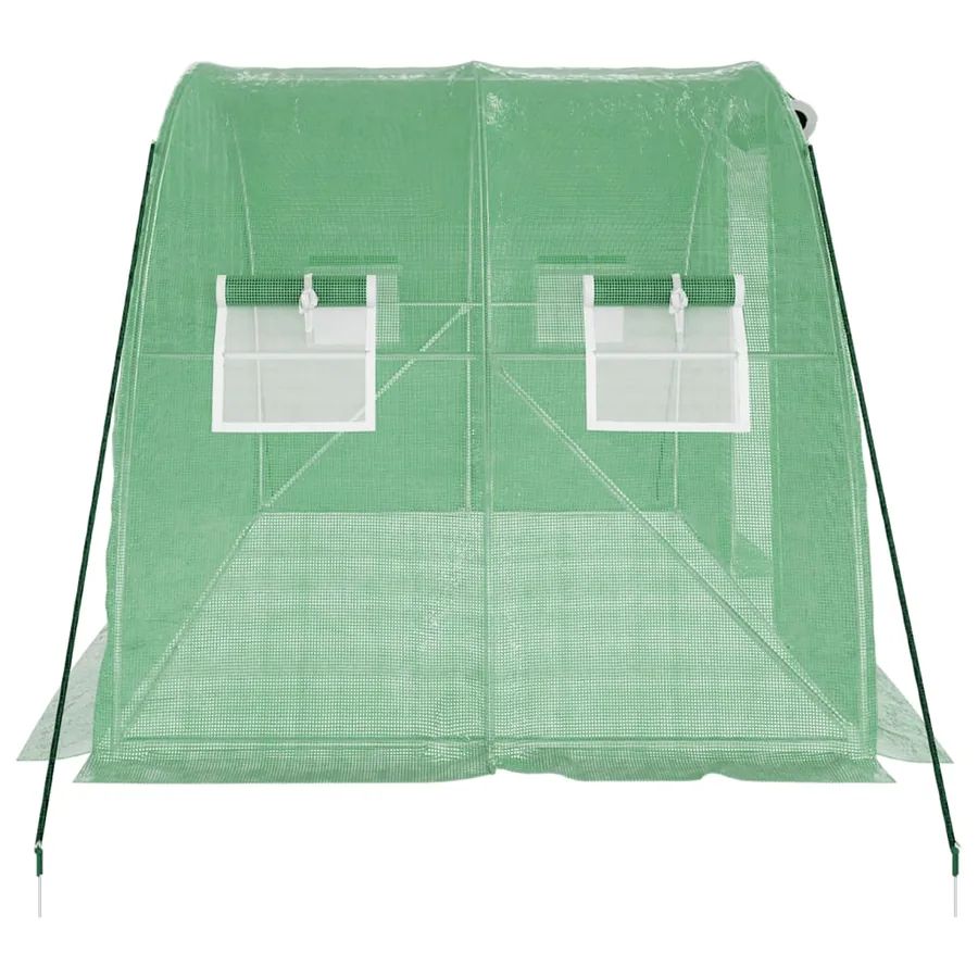 Serre avec cadre en acier vert 8 m² 4x2x2 m - 5