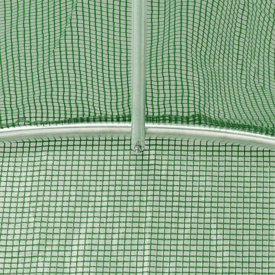 Serre avec cadre en acier vert 8 m² 4x2x2 m - 9