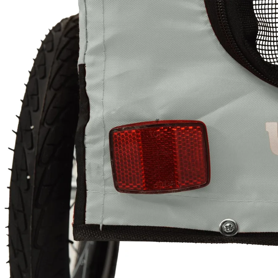Remorque de vélo pour animaux de compagnie gris et noir - 11