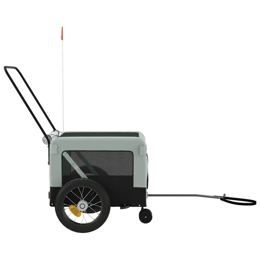 Remorque de vélo pour animaux de compagnie gris et noir - 7