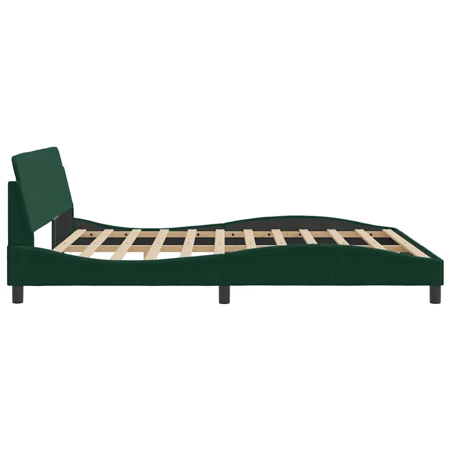 Cadre de lit Dover vert foncé 180x200 cm velours - 5