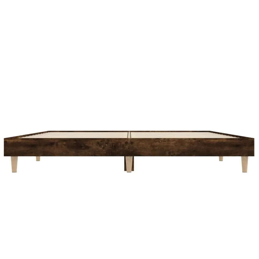 Cadre de lit sans matelas chêne fumé 120x190 cm bois ingénierie - 6