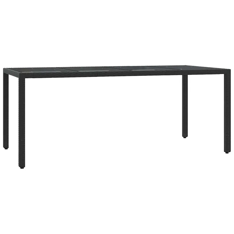 Ensemble à manger de jardin coussins 7pcs Noir Résine tressée - 4