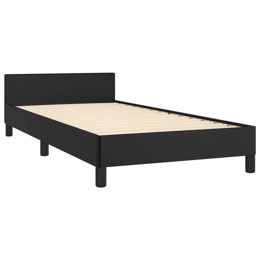 Cadre de lit sans matelas noir 80x200 cm similicuir - 5