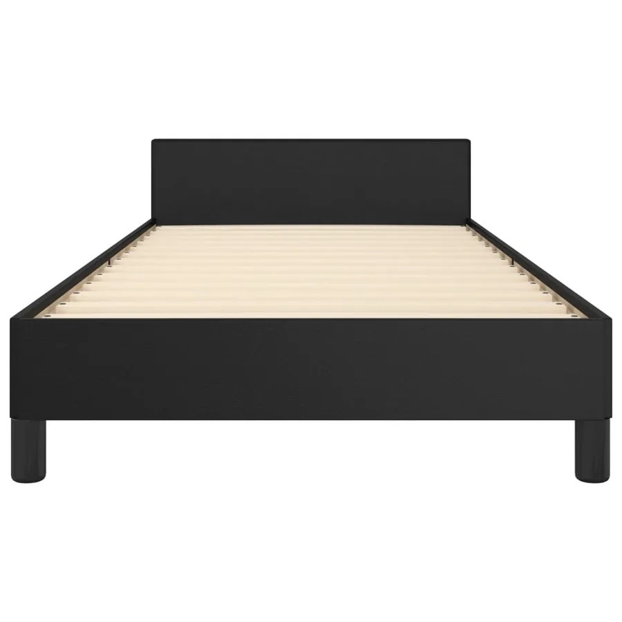 Cadre de lit sans matelas noir 80x200 cm similicuir - 6