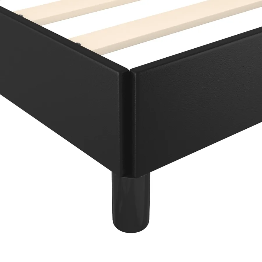 Cadre de lit sans matelas noir 80x200 cm similicuir - 8