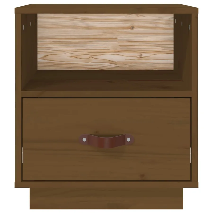 Tables de chevet 2pcs Marron miel 40x34x45cm Bois de pin massif - 7