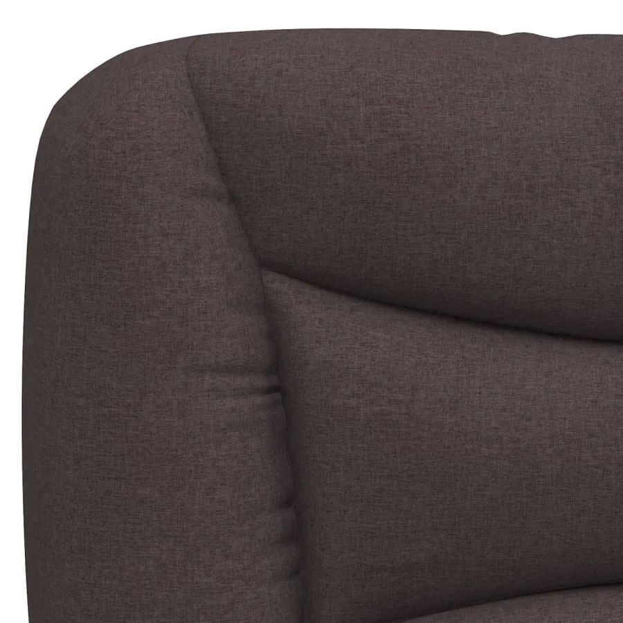 Lit avec matelas Hvar marron foncé 200x200 cm tissu - 7