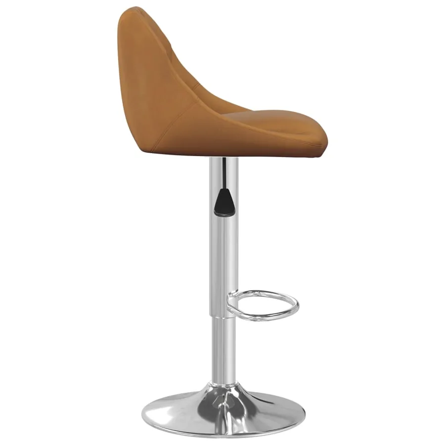 Tabourets de bar lot de 2 marron velours - 5