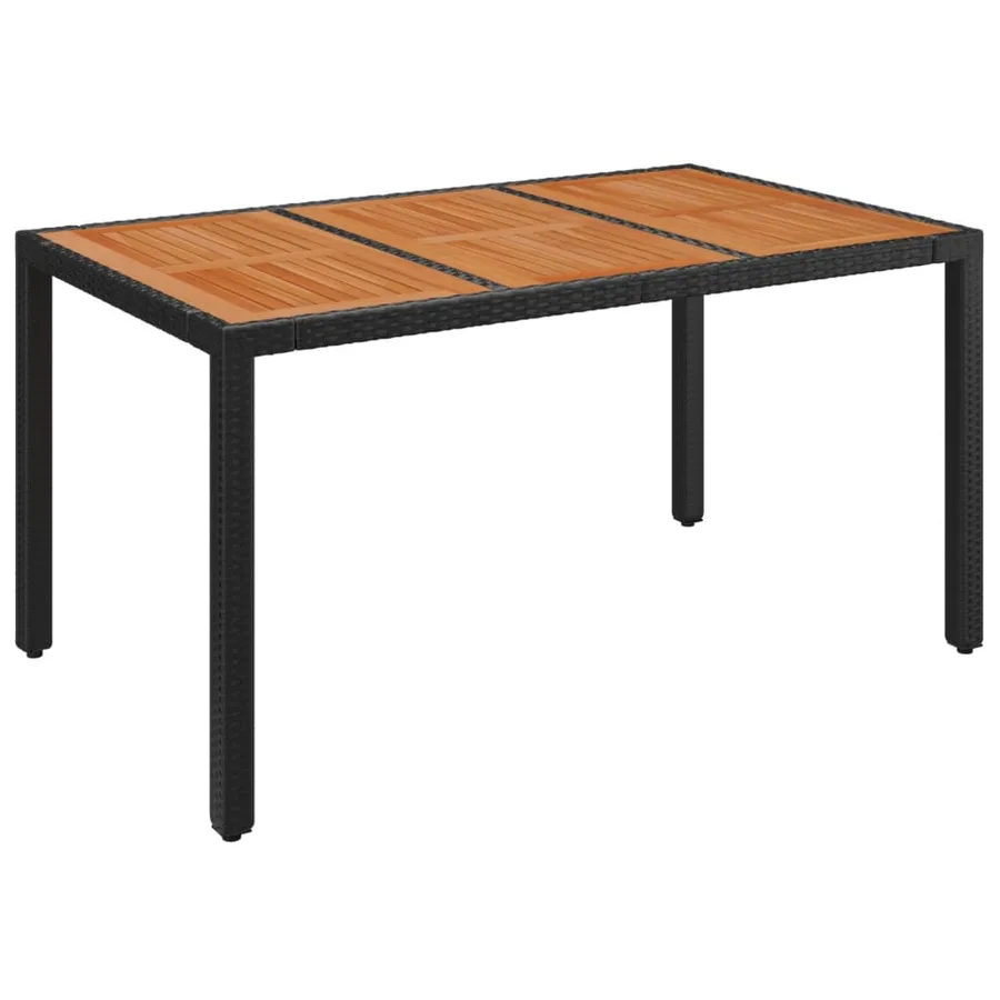 Ensemble à manger de jardin coussins 7pcs Noir Résine tressée - 3