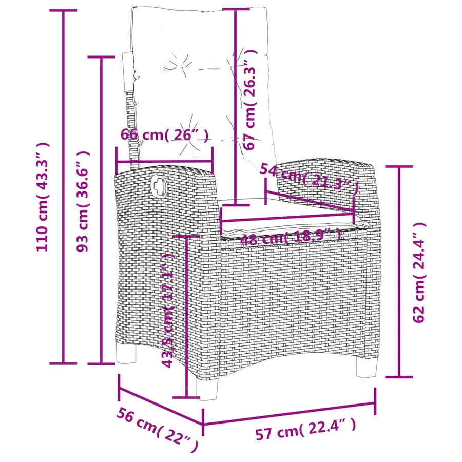 Ensemble à manger de jardin avec coussins 3 pcs Noir - 9