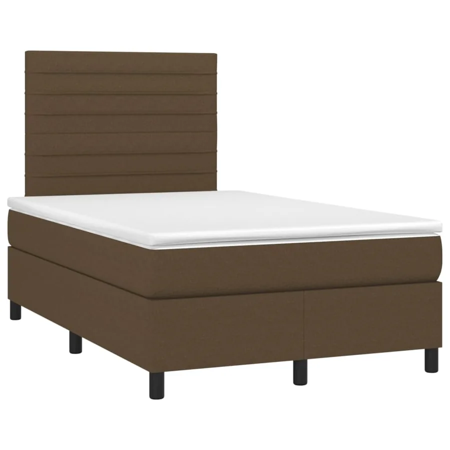Sommier à lattes de lit avec matelas Marron foncé 120x200 cm - 3