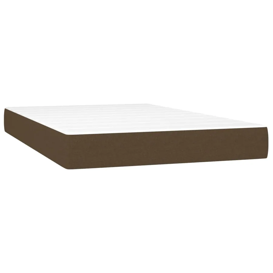 Sommier à lattes de lit avec matelas Marron foncé 120x200 cm - 5