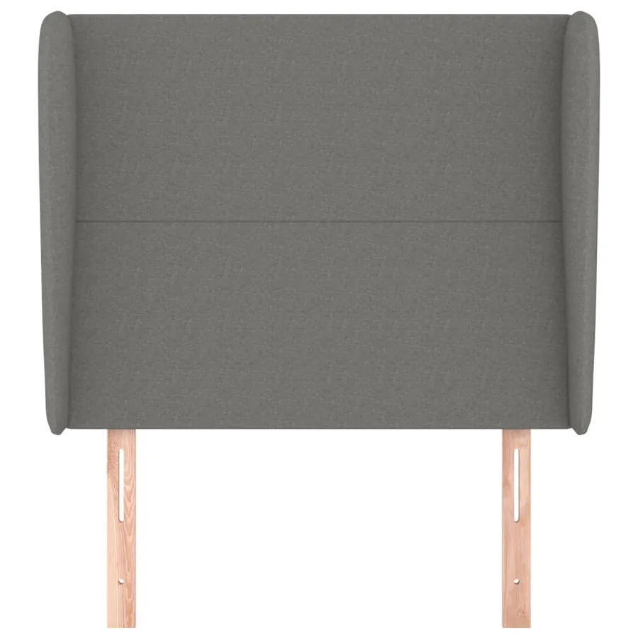 Tête de lit avec oreilles Gris foncé 83x23x118/128 cm Tissu - 3