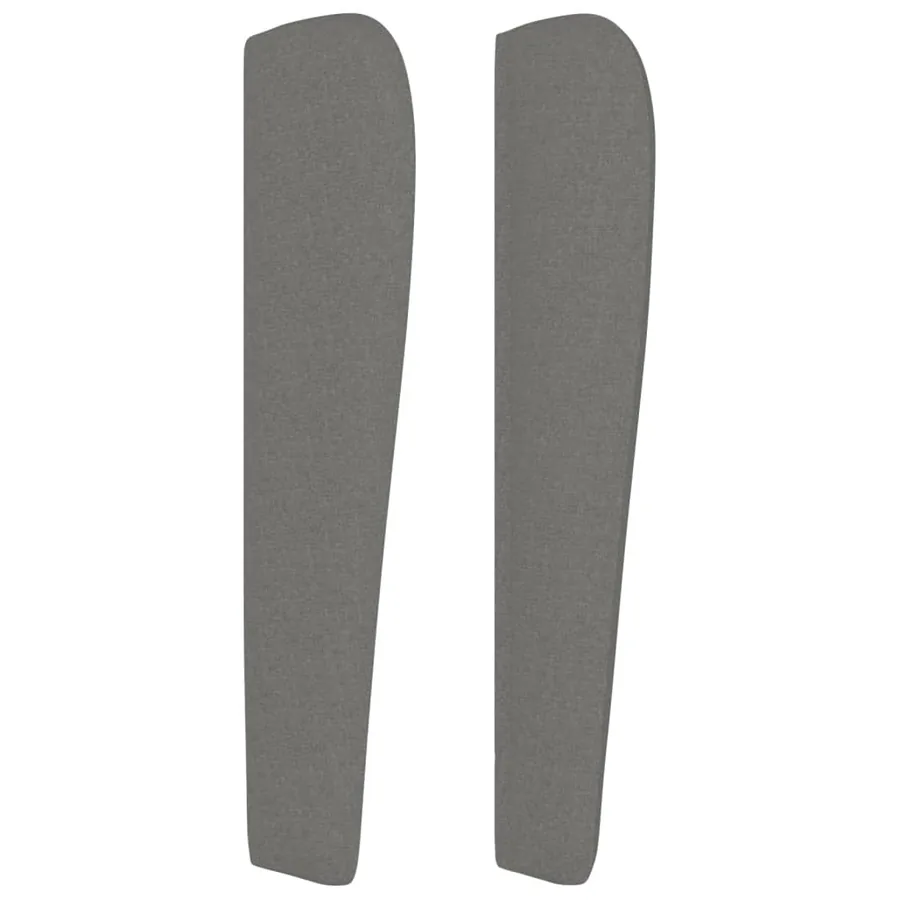 Tête de lit avec oreilles Gris foncé 83x23x118/128 cm Tissu - 4