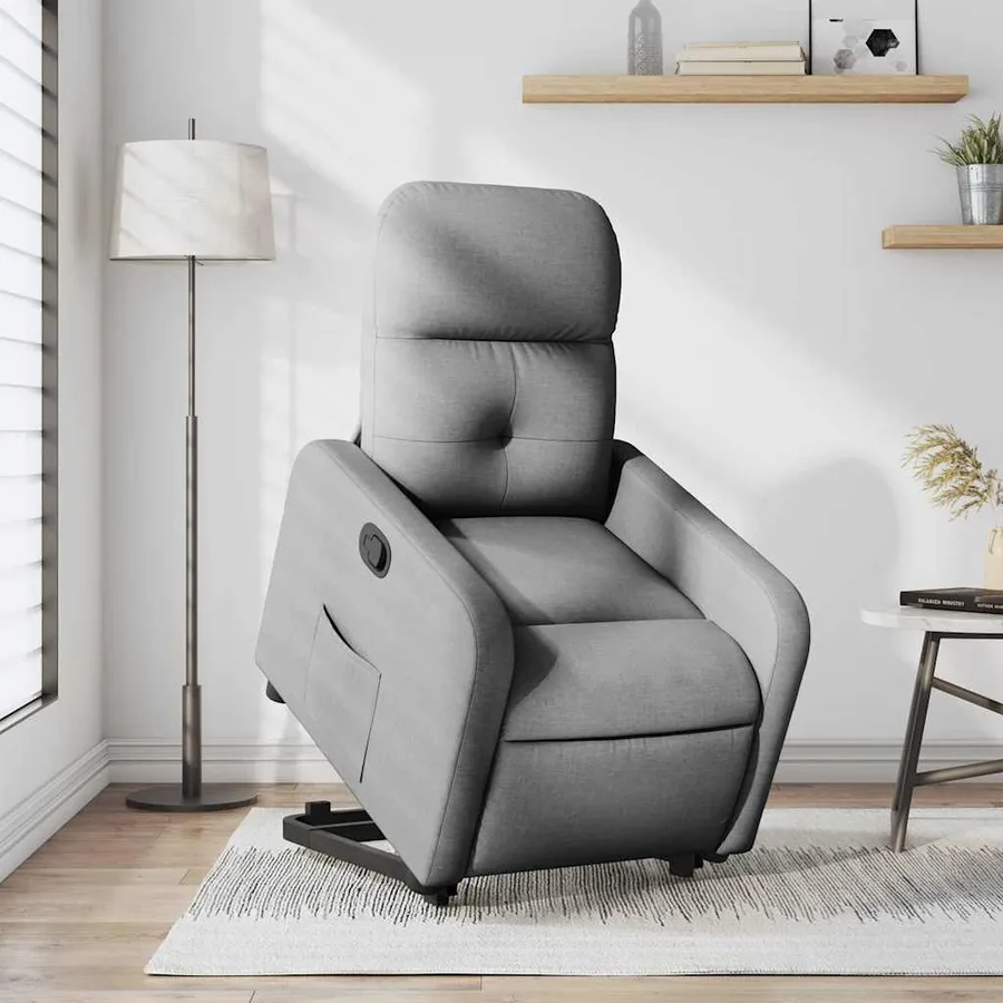 Fauteuil inclinable Gris clair Tissu - 16