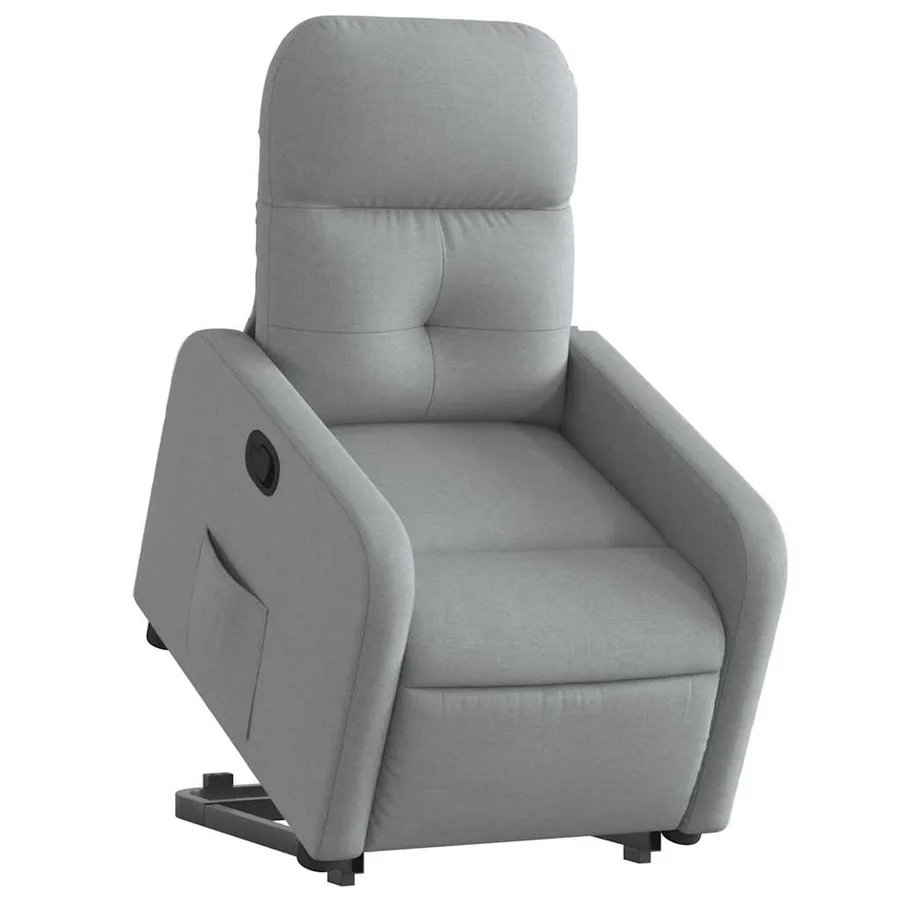 Fauteuil inclinable Gris clair Tissu - 3