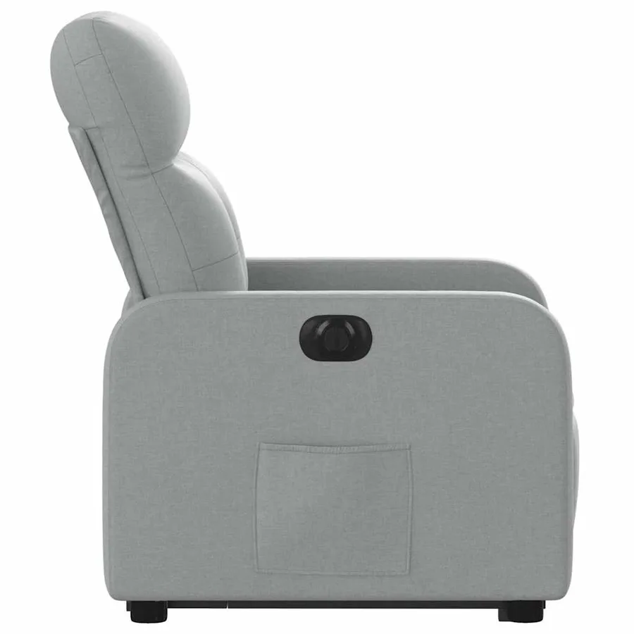 Fauteuil inclinable électrique gris clair tissu - 10
