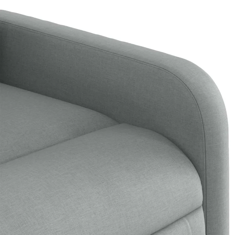 Fauteuil inclinable électrique gris clair tissu - 12