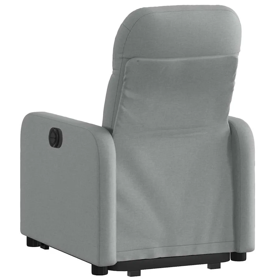 Fauteuil inclinable électrique gris clair tissu - 5