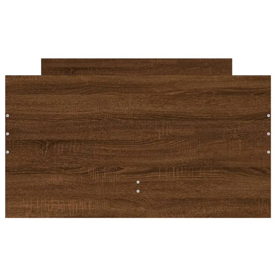 Cadre de lit sans matelas chêne marron 75x190 cm - 7