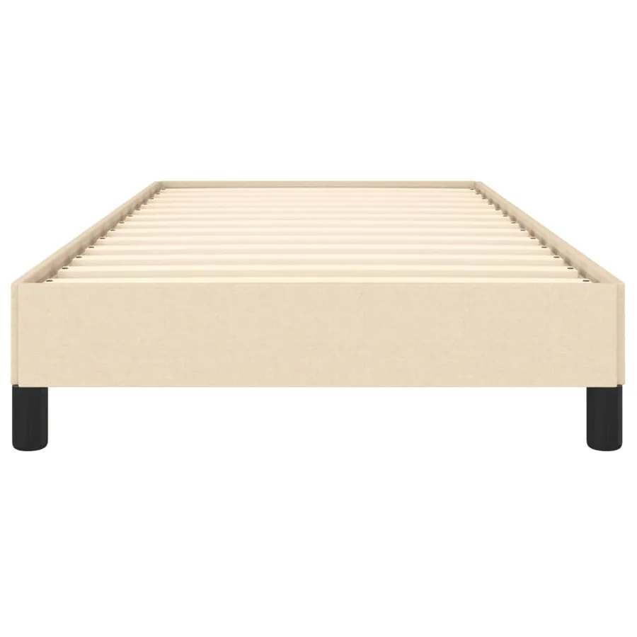 Cadre de lit sans matelas crème 90x190 cm tissu - 5