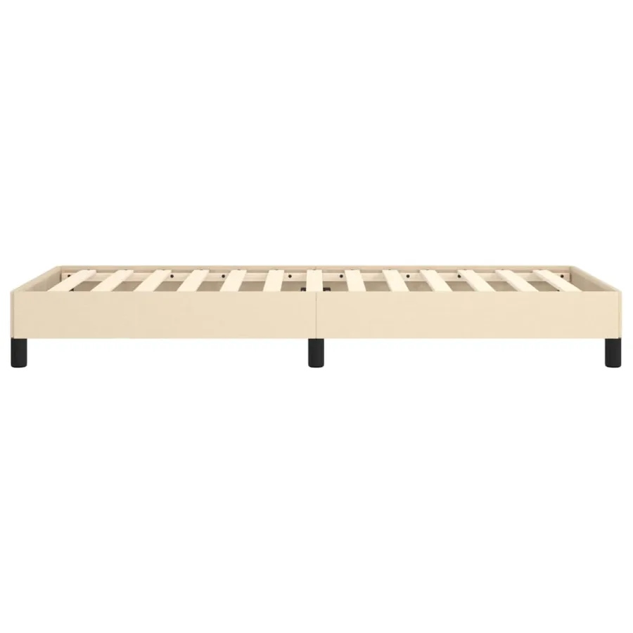 Cadre de lit sans matelas crème 90x190 cm tissu - 6