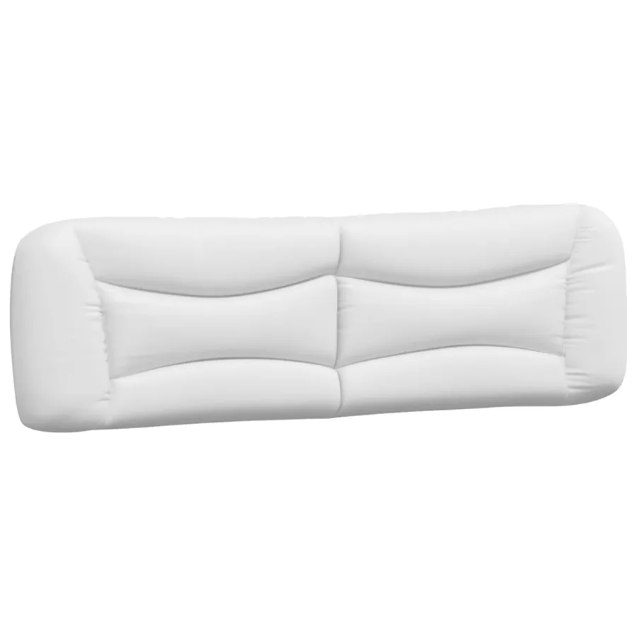 Lit avec matelas Hvar blanc et noir 180x200 cm similicuir - 5