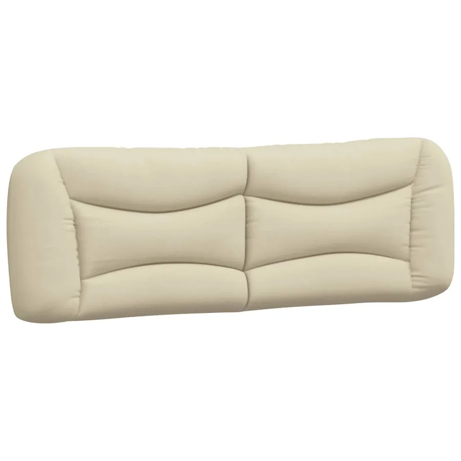 Cadre de lit avec LED sans matelas Hvar crème 160x200 cm tissu - 10