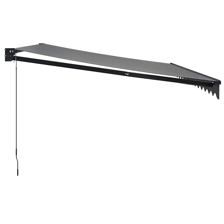 Auvent rétractable anthracite 4,5x3 m tissu et aluminium - 4