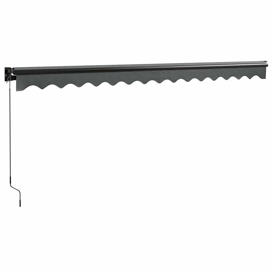 Auvent rétractable anthracite 4,5x3 m tissu et aluminium - 6