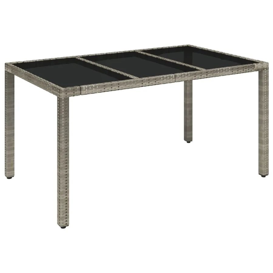 Ensemble à manger de jardin et coussins 7 pcs gris rotin - 3