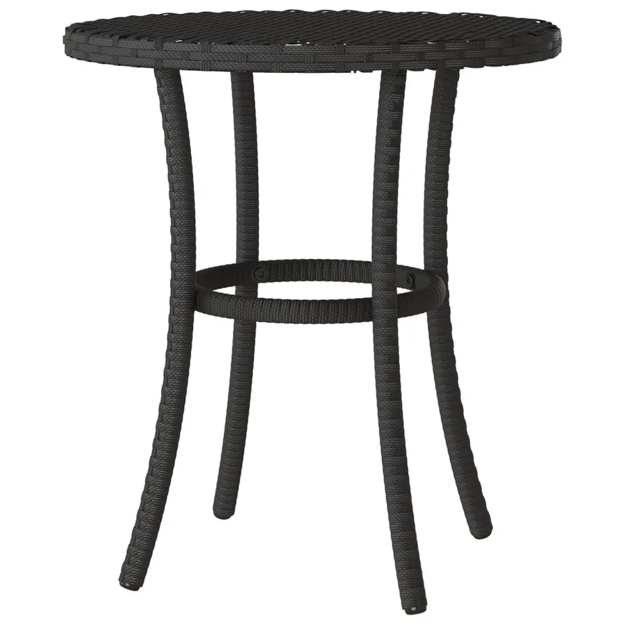 Ensemble de bistro 3 pcs avec coussins noir résine tressée - 9
