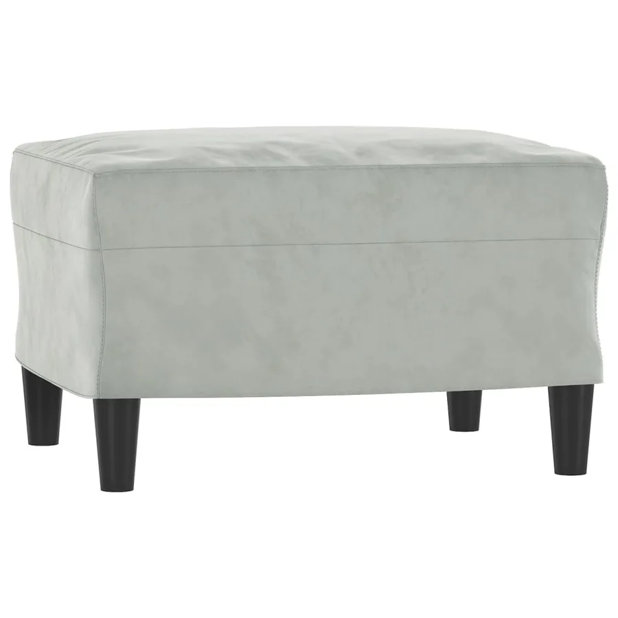 Ensemble de canapés 3 pcs avec coussins Gris clair Velours - 5